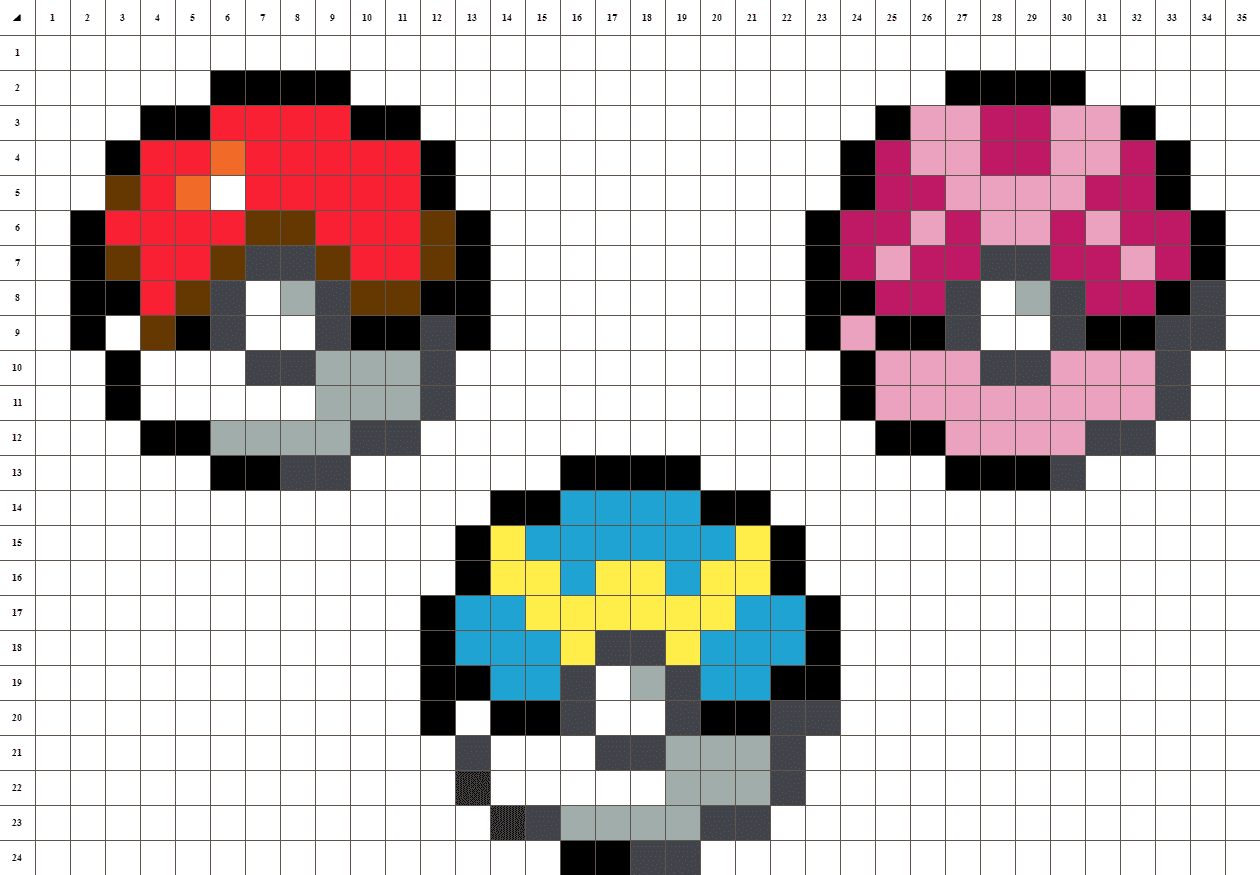 Pixel Art Pokeball Tres Facile En 2022 Pixel Art Pokemon Pixel Art
