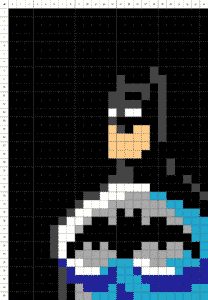 Batman pixel art fond noir