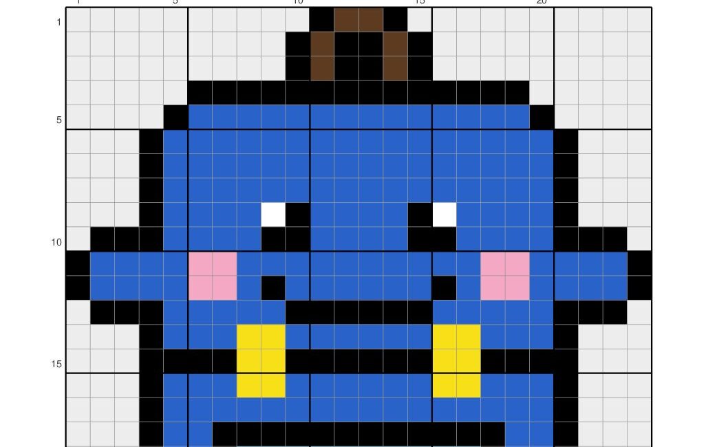 Modèle pixel art gratuit Cartable à télécharger – La Manufacture du Pixel