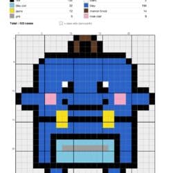 Modèle pixel art gratuit Cartable à télécharger – La Manufacture du Pixel