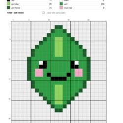 Modèle pixel art gratuit Feuillu à télécharger – La Manufacture du Pixel