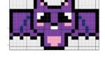 Pixel art chauve-souris Nocturne : modèle gratuit à télécharger