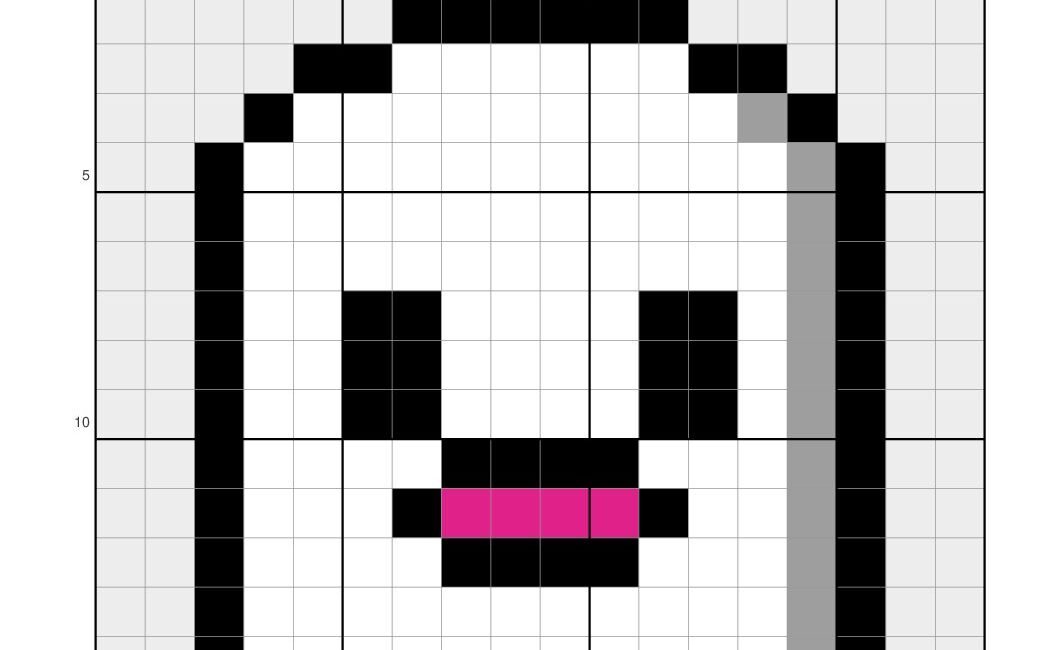 Pixel art fantôme Spectrix : modèle gratuit à télécharger