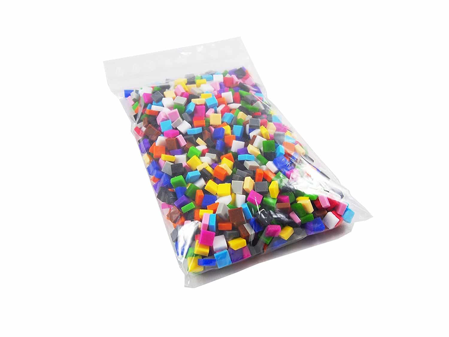 200g De Carreaux De Mosaïque En Verre Multicolores 1x1 Cm | Loisirs Créatifs & Décoration Intérieure | Pour Cadres, Pots, Tasses, Etc.